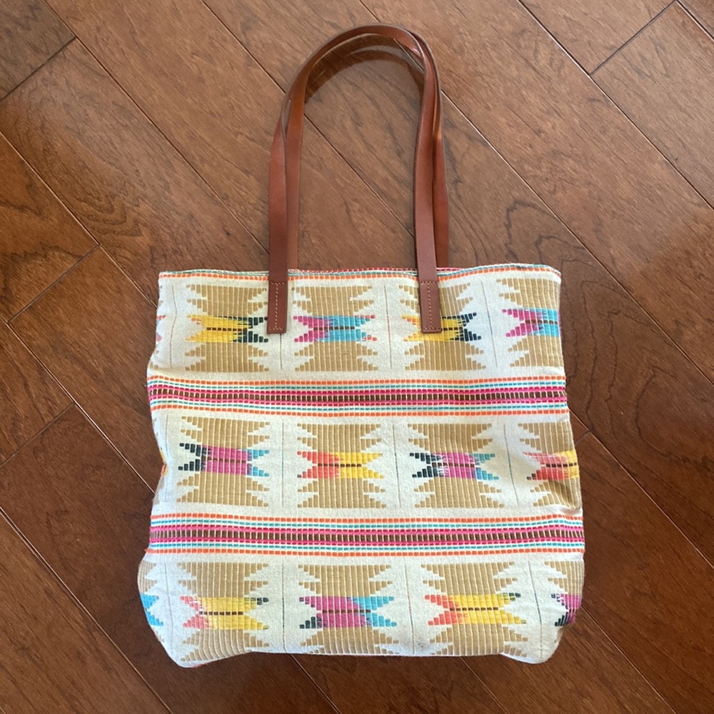 Lucky Brand Aztec print tote bag.